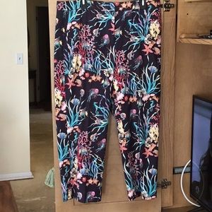 J. Crew  Collection “under the sea” pants, Ratti print